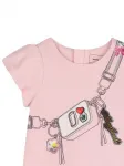 Платье с графичным принтом Marc Jacobs Kids, розовый - фото 3