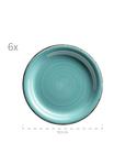 Набор десертных керамических тарелок MäSer Lumaca, 27 см, лазурный - фото 2