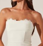 Мини-платье Melani в цвете слоновая кость ASTR - фото 3