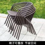 Комплект садовой мебели Green Water: 4 стула, стол круглый прозрачный 90 см, зонт, коричневый - фото 4