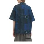 Рубашка с пэчворк принтом и панелями Alpha Industries, синий - фото 4