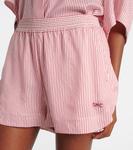 Шелковые шорты в полоску Stella McCartney, White/Red - фото 4