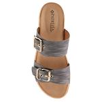 Босоножки на танкетке из бархата Patrizia, черный - фото 5