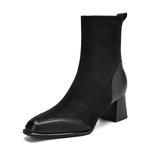 SAFIYA Женские эластичные ботинки-носки, черно-коричневые - фото