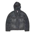Куртка Acne Studios Hooded Denim Jacket, Black - фото