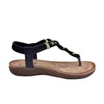 Women's 009 Flat Wedge Sandal In Black Exe - фото