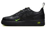 Nike Air Force 1 Low Black Volt GS, черный зеленый - фото