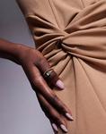 Платье-корсет миди TFNC с узлом спереди цвета мокко - фото 3