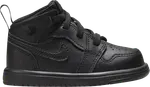 Кроссовки Air Jordan 1 Mid ALT TD 'Triple Black', черный - фото