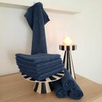 Гостевые полотенца набор  Zollner, темно-синий - фото 3