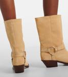 Замшевые байкерские ботинки Antya Isabel Marant, бежевый - фото 7