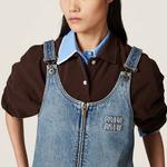 Джинсовое мини-платье MIU MIU, синий - фото 8