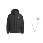 Куртка Adidas Puffy Daily Down + колье, черный - фото 2