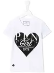 Декорированная футболка Philipp Plein Junior, белый - фото