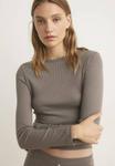 Топ Mango Long sleeved top, Marron Moyen/Brown - фото