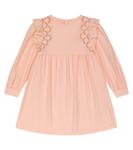 Вышитое хлопковое платье Chloé Kids, Pink  Washed Pink - фото