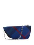 Мини-сумка Burberry Shield в клетку, синий - фото 4