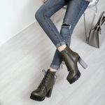 Женские классические ботильоны на платформе Scaoruki, 099 Green - фото 5