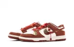 Nike Кроссовки Dunk Leather Low Top Skateboard Shoes Unisex красные белые - фото 4