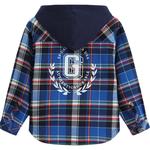 Детские повседневные рубашки GAP, синий plaid - фото 5