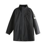 Пальто Stone Island Classic High Neck Long Coat, Black - фото