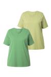 Футболка Ulla Popken, Limone/Grass green - фото