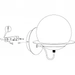 Бра SABALETE E27 1 шт. Eglo, черно-белый - фото 3
