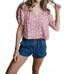 Топ с короткими рукавами Sims в цвете Phoenix Laroque, Phoenix - фото