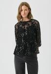 Блуза Part Two VIVANPW BL, Black Sequins On Mesh/Black - фото