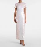 Макси-платье из джерси с пайетками Sportmax, Albicocca - фото 2