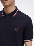 Поло Fred Perry Short Sleeve, цвет navy/white/red - фото 3