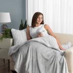 Dream Lab Пододеяльник для утяжеленного одеяла, темно-синий - фото 7