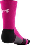 Носки Under Armour Youth Team Crew, 1 пара, Tropic Pink/Black/White - фото 3