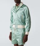 Атласная куртка-бомбер Tom Ford, Jade+White - фото 3