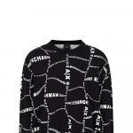 ARMANI EXCHANGE AE SS23 вязаный свитер мужской black - фото 7