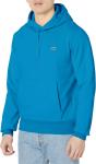 Толстовка Lacoste mens Men's Long Sleeve Solid Pop Over SweaterSweatshirt, Hilo Blue - фото