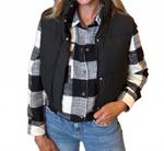 Хавен Пуховик жилет черный LOVE TREE - фото 4