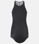 Майка из хлопка в рубчик Rick Owens, черный - фото