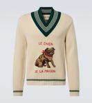 Шерстяной жаккардовый свитер Valentino, Burro - фото