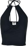 Топ Urban Classics Ladies Short Wraped Neckholder Top, черный - фото