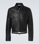 Кожаная косуха Acne Studios, Black - фото