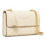 TORY BURCH Кремовая сумка Флеминг трансформер через плечо - фото 3