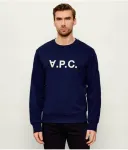 Толстовка regular fit A.P.C, индиго - фото