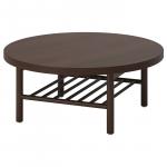 Кофейный столик IKEA, 90 см, цвет dark brown beech veneer - фото