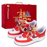 Nike Кроссовки для скейтбординга Air Force 1 Joyful Low Top унисекс, красные - фото