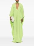 Креповый кафтан Taller Marmo, зеленый - фото 2