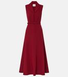 Миди-платье из крепа Roland Mouret, Dark Red - фото