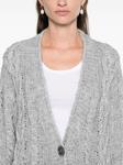 LIU JO кардиган фактурной вязки, серый - фото 5