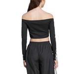 Топ adidas Adicolor Off Shoulder Long Sleeve Long-Sleeve Top 'Black' - фото 3
