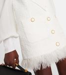 Мини-платье из хлопкового твида с бантом Balmain, Blanc - фото 5